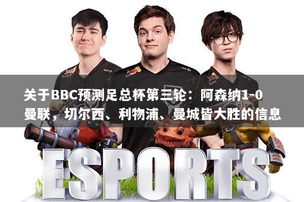 关于BBC预测足总杯第三轮：阿森纳1-0曼联，切尔西、利物浦、曼城皆大胜的信息